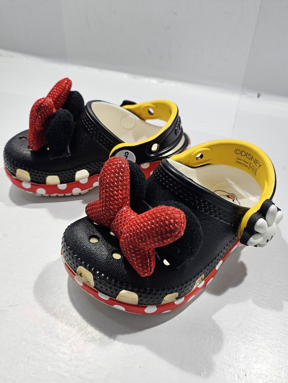 CROCS CLASSIC CLOG SHOE DISNEY MINNIE MOUSE EARS TODDLER SIZE 5